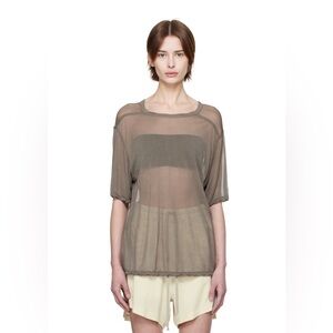 Rick Owens Sheer Khaki Women's Blouse